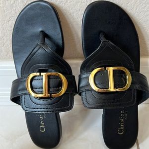 Beautiful Dior sandals with gold accent- size 37: Great pre-owned condition.